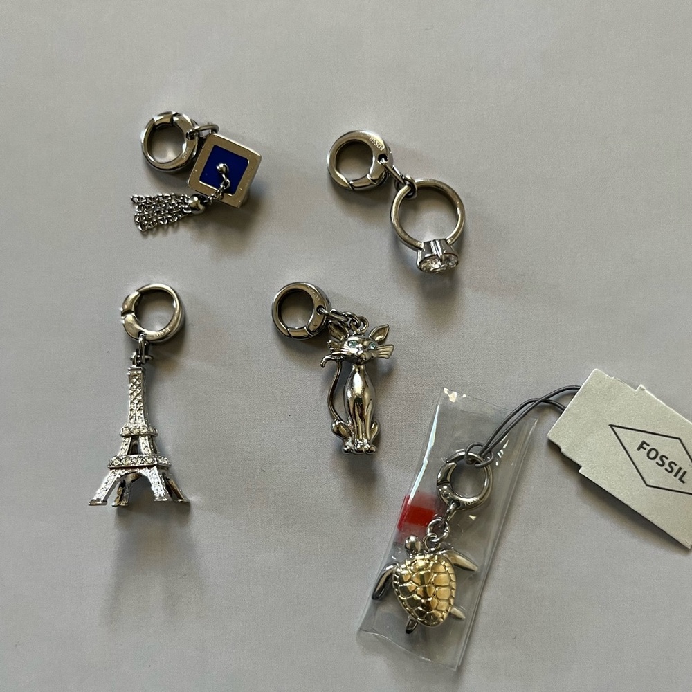 Fossil charms - brand new